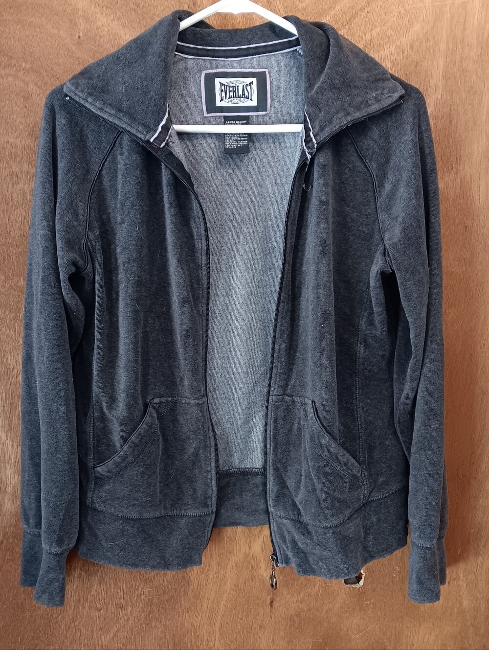 Everlast Women's Dark Charcoal Zip-Up Utility Jacket